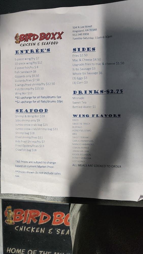 Bird Boxx Menu image 3